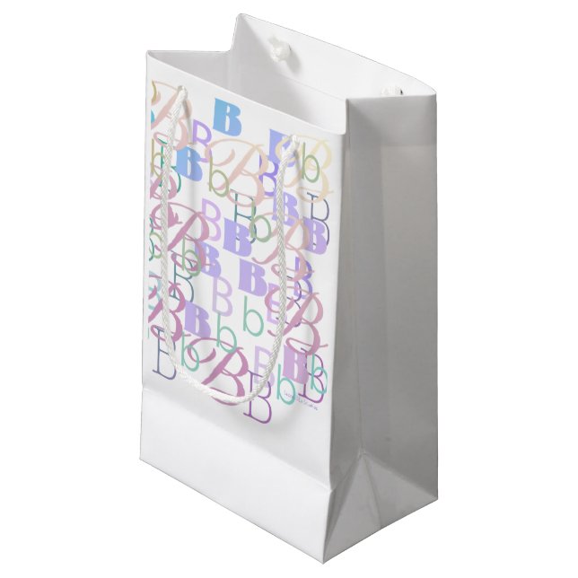 Bolsa De Regalo Pequeña Confeti de Letras "B" (Angulo Anverso)