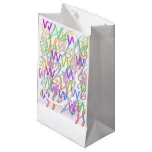 Bolsa De Regalo Pequeña Confeti de Letras "W"