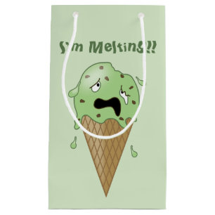 Bolsa De Regalo Pequeña Cono de helado de fusión del dibujo animado (esto
