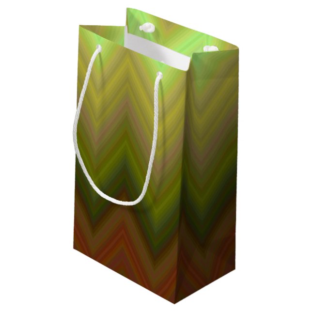Bolsa De Regalo Pequeña Cool Zigzag Ombú Chevron de Moda (Angulo reverso)