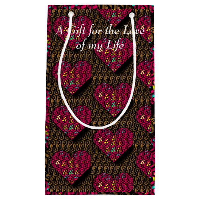 Bolsa De Regalo Pequeña Corazón atrapado en cadenas románticas (Anverso)