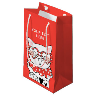 Bolsa De Regalo Pequeña Corazón gatito