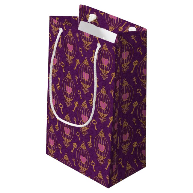 Bolsa De Regalo Pequeña Corazón-llave-modelo (Angulo reverso)