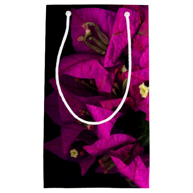 Bolsa De Regalo Pequeña "Corazón rosado en negro" (Anverso)