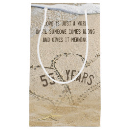 Bolsa De Regalo Pequeña Corazones de playa y estrellas de mar por el 55º a