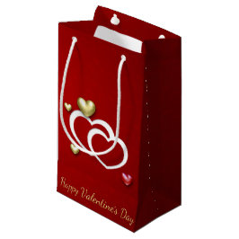 Bolsa De Regalo Pequeña Corazones de San Valentín Rojo Moderno