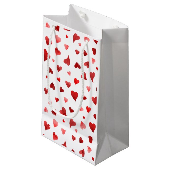 Bolsa De Regalo Pequeña corazones el día de San Valentín - rojo (Angulo Anverso)