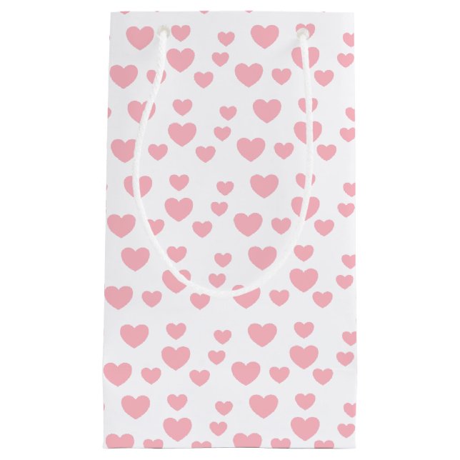 Bolsa De Regalo Pequeña Corazones rosados (Anverso)