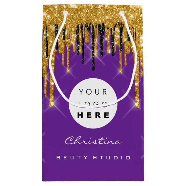 Bolsa De Regalo Pequeña Cosméticos Boda Morple Gold Sweet (Reverso)