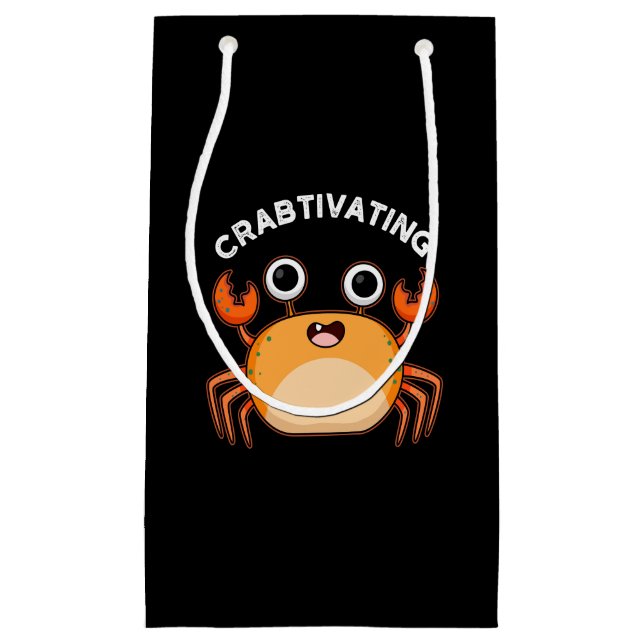 Bolsa De Regalo Pequeña Crabtivante Cuna divertida Pun Dark BG (Anverso)
