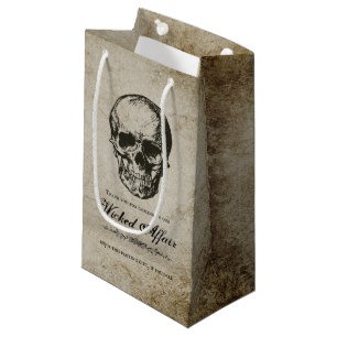 Bolsa De Regalo Pequeña Cráneo de Vintage de la fiesta de Halloween