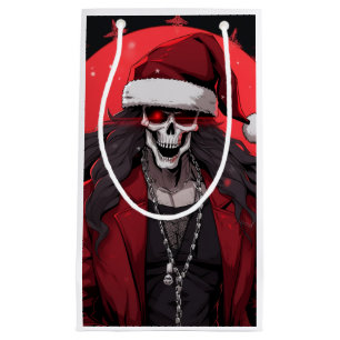 Bolsa De Regalo Pequeña Cráneo del Punk del Gótico de Guay Anime Santa Dem