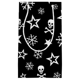 Bolsa De Regalo Pequeña Cráneos y copos de nieve