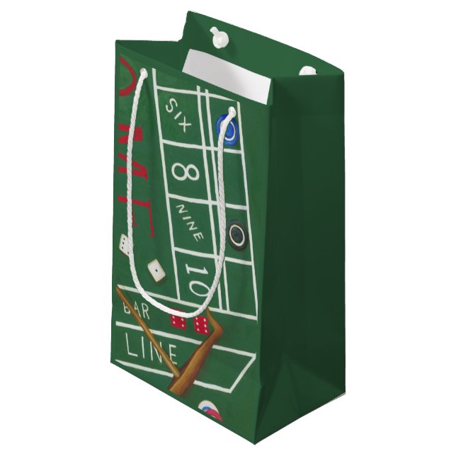 Bolsa De Regalo Pequeña Craps de Casino con Chips y dados (Angulo Anverso)