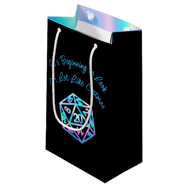 Bolsa De Regalo Pequeña Crímenes de RPG | Jugador de rol Holo Retro Tablet (Angulo Anverso)