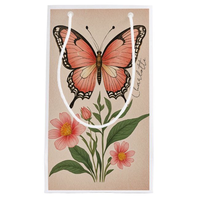 Bolsa De Regalo Pequeña Crimson Serenade Personalizada (Anverso)