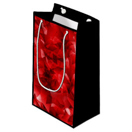 Bolsa De Regalo Pequeña Cristal abstracto rojo cumpleaños texto personaliz