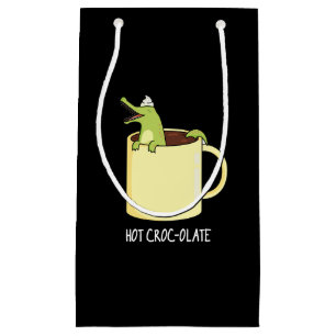 Bolsa De Regalo Pequeña Croc-colate caliente Gracioso Cocodrilo Pun Dark B