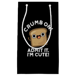 Bolsa De Regalo Pequeña Crumb On Admit It I m Funny Bread Pun Dark BG