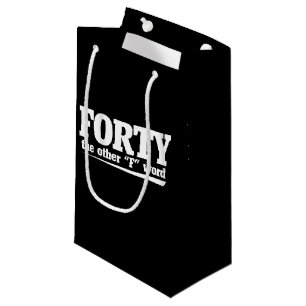 Bolsa De Regalo Pequeña Cuarenta y el otro cumpleaños de la palabra F