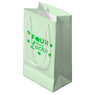 Bolsa De Regalo Pequeña Cuatro veces afortunado cuarto cumpleaños