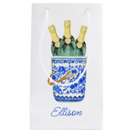 Bolsa De Regalo Pequeña Cubo de vino Chinoiserie Watercolor