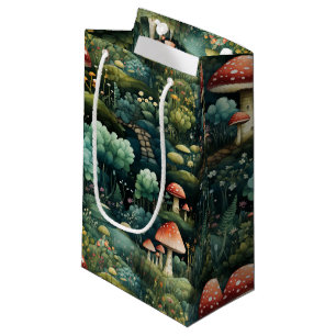 Bolsa De Regalo Pequeña Cuento de hadas en Fairyland Mushroom House Naranj