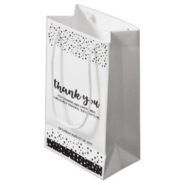 Bolsa De Regalo Pequeña Cuidada, blanca y negra, Gracias, Bebé.
