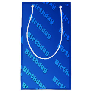 Bolsa De Regalo Pequeña Cumpleaños (azul)