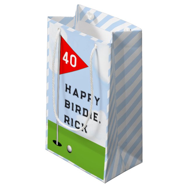 Bolsa De Regalo Pequeña Cumpleaños de Golf Divertido (Angulo Anverso)