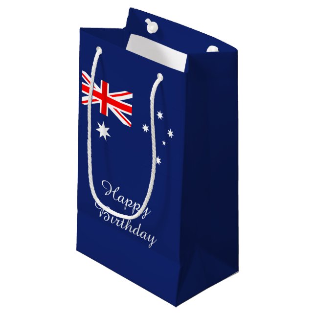 Bolsa De Regalo Pequeña cumpleaños de la bandera de Australia (Angulo Anverso)