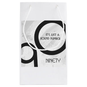 Bolsa De Regalo Pequeña Cumpleaños de la Década Blanca 90