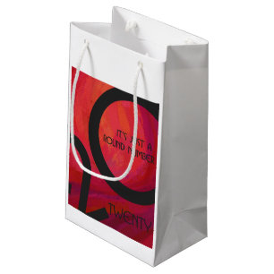 Bolsa De Regalo Pequeña Cumpleaños de la Década Roja