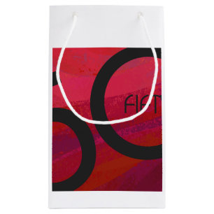 Bolsa De Regalo Pequeña Cumpleaños de la Década Roja 50