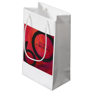Bolsa De Regalo Pequeña Cumpleaños de la Década Roja 60