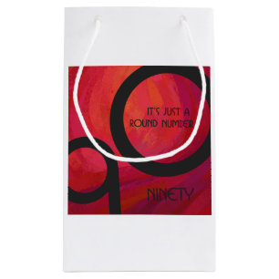 Bolsa De Regalo Pequeña Cumpleaños de la Década Roja 90