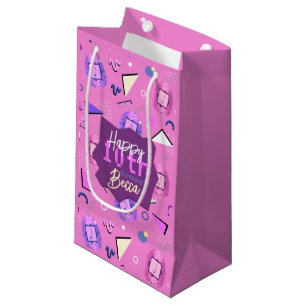 Bolsa De Regalo Pequeña Cumpleaños de Tamagotchi Rosa Retro