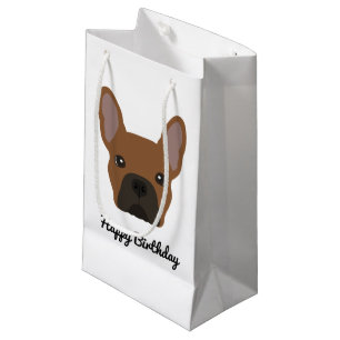 Bolsa De Regalo Pequeña Cumpleaños del Bulldog francés Red Fawn