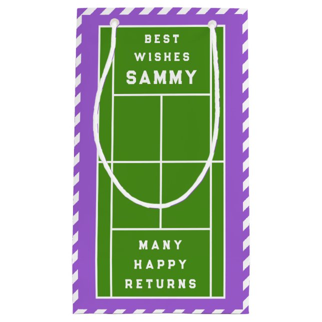 Bolsa De Regalo Pequeña Cumpleaños del Tenis (Anverso)