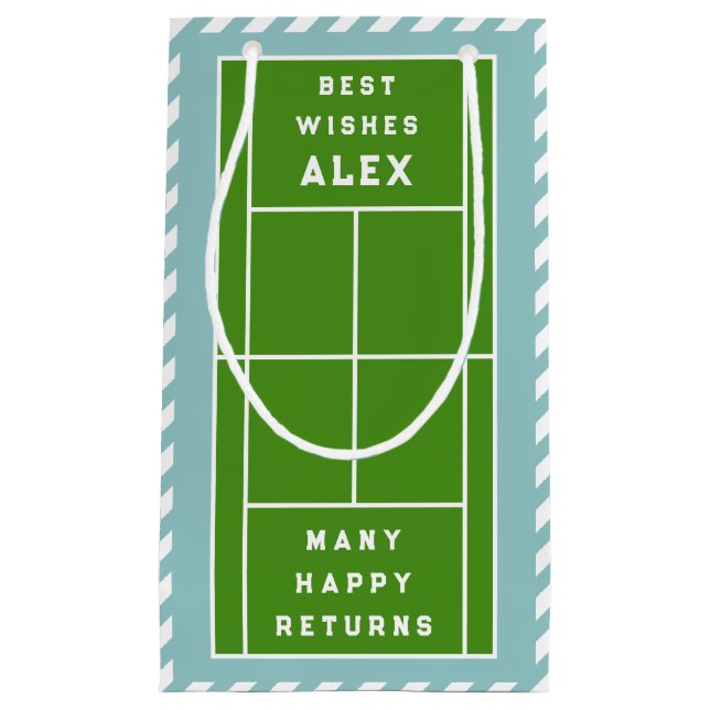 Bolsa De Regalo Pequeña Cumpleaños del Tenis Creativo (Anverso)