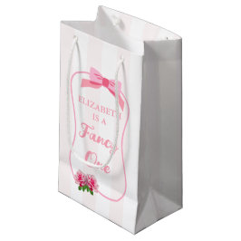 Bolsa De Regalo Pequeña Cumpleaños elegante con lazo floral