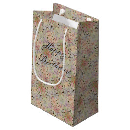 Bolsa De Regalo Pequeña Cumpleaños florido de Bonito pequeña