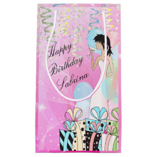 Bolsa De Regalo Pequeña Cumpleaños o princesa Girl de la diva del fiesta