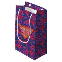Bolsa De Regalo Pequeña Cumpleaños Tropical Morado Floral
