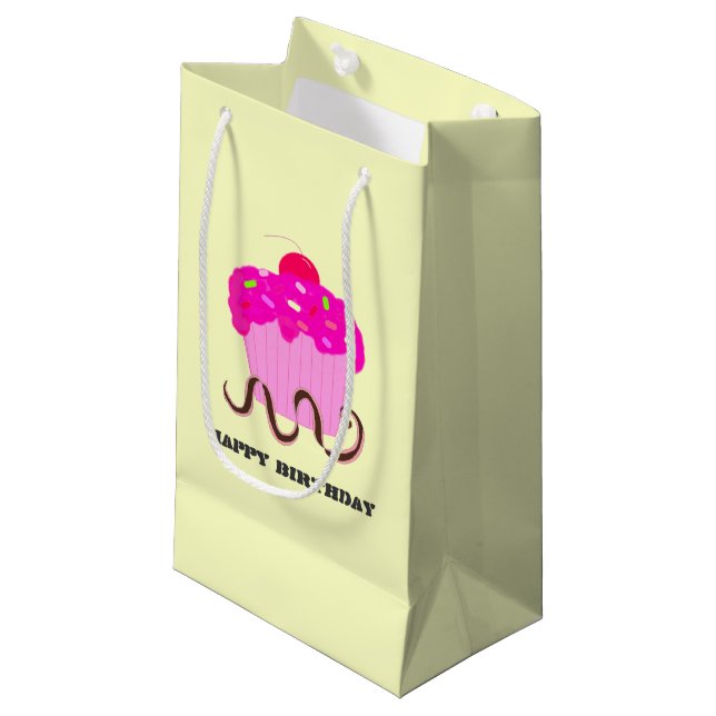 Bolsa De Regalo Pequeña Cupcakes de cumpleaños (Angulo Anverso)