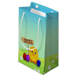 Bolsa De Regalo Pequeña Cura Feliz Pascua, bebé polluelo