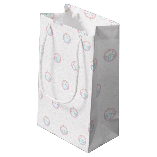 Bolsa De Regalo Pequeña Cute Birthday Cupcake with Candle (Angulo reverso)