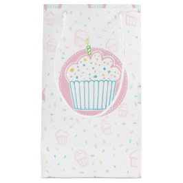 Bolsa De Regalo Pequeña Cute Birthday Cupcake with Candle