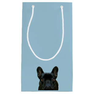 Bolsa De Regalo Pequeña Cute Black French Bulldog Frenchie Fotografía: