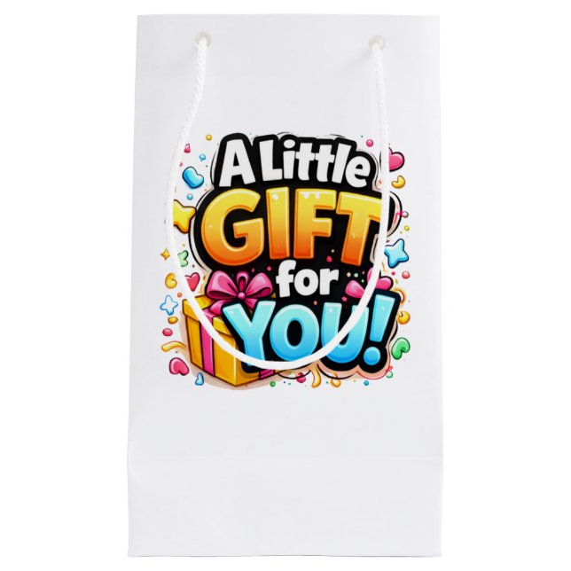 Bolsa De Regalo Pequeña Cute Celebration Gift Bag – A Little Gift for You (Anverso)
